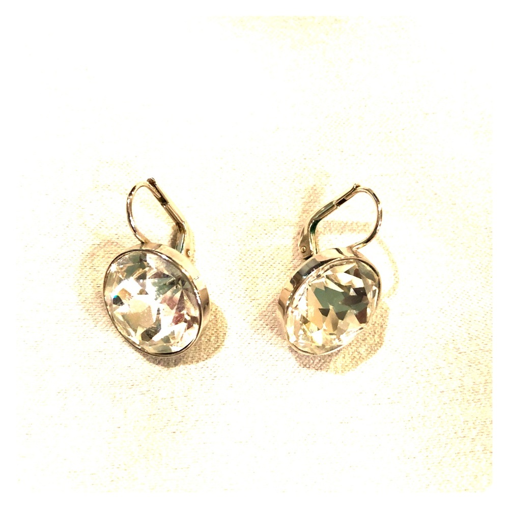 Round Drop Swarovski Earrings